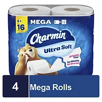 Charmin Ultra Soft Toilet Paper 4 Mega Rolls Per Roll