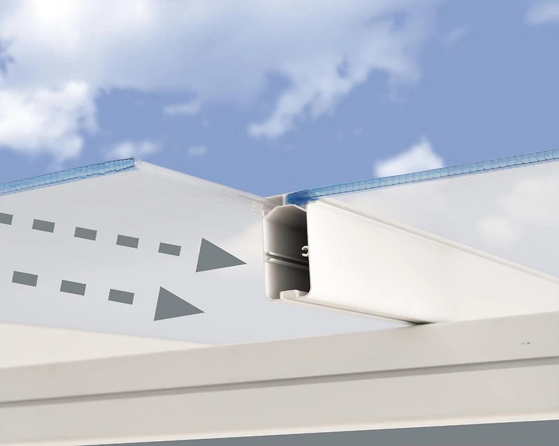Canopia by Palram Sierra 7,4 pi x 7,5 pi Abri de patio en aluminium - Blanc