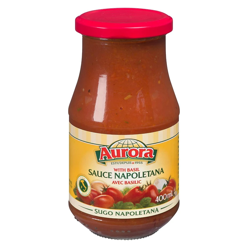 Aurora Sauce Napoletana wavec Basilic 400 ML