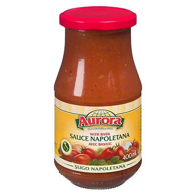 Aurora Sauce Napoletana wavec Basilic 400 ML