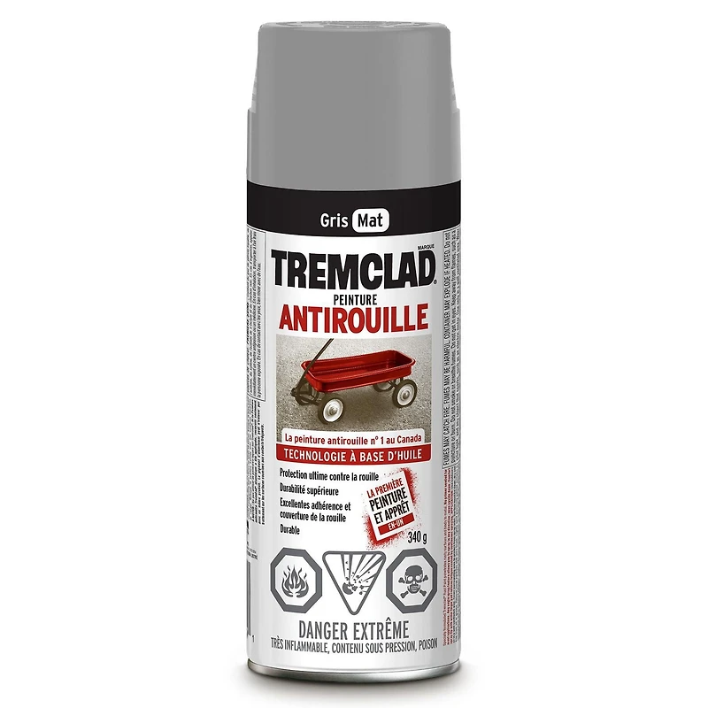 Tremclad Flat Grey Rust Paint