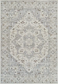 Rug Branch Nomad Persian Indoor Area Rug, Grey Beige, Oriental - Living Room, Bedroom, Dining Room, and Kitchen