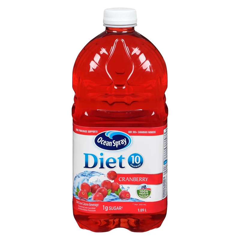 Diète Canneberges Boisson diète hypocalorique Ocean Spray 1,89 l