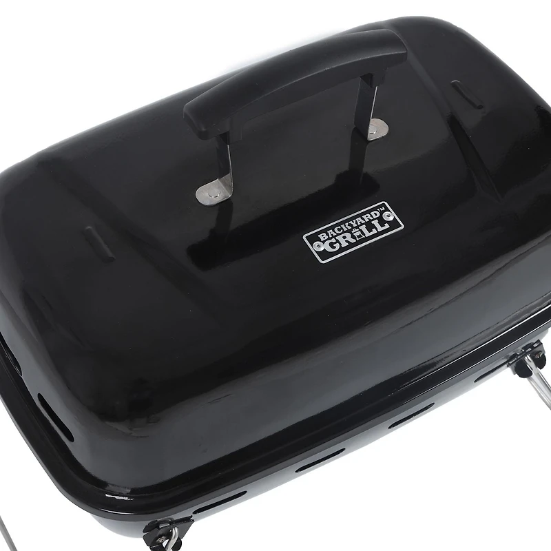 Backyard Grill 17.5” 10,000 BTU Portable Table Top Gas Grill, Black, GBT2014W-C