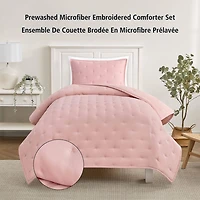 Ensemble de couette Mainstays 3 pièces, rose blush, lit double queen