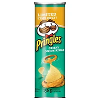 Croustilles Pringles Saveur de rondelles d'oignon croustillantes, 156 g