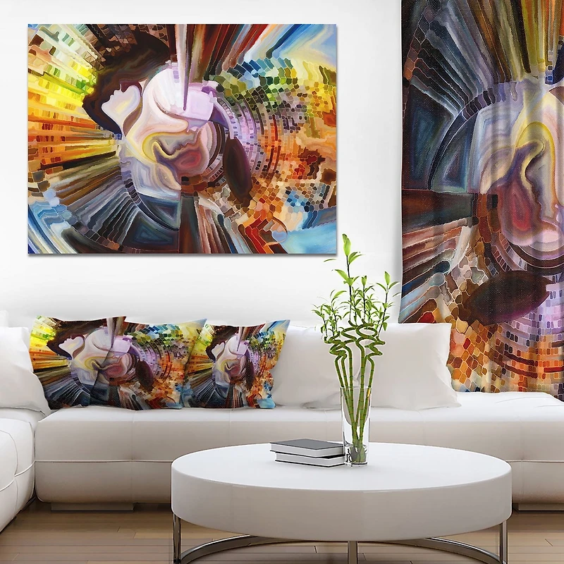 Tiger Design Art Layers of Inner Paint Canvas Print