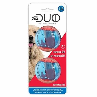 Balle Duo Zeus à DEL, paquet de 2, diam. 6,3 cm (2,5 po)