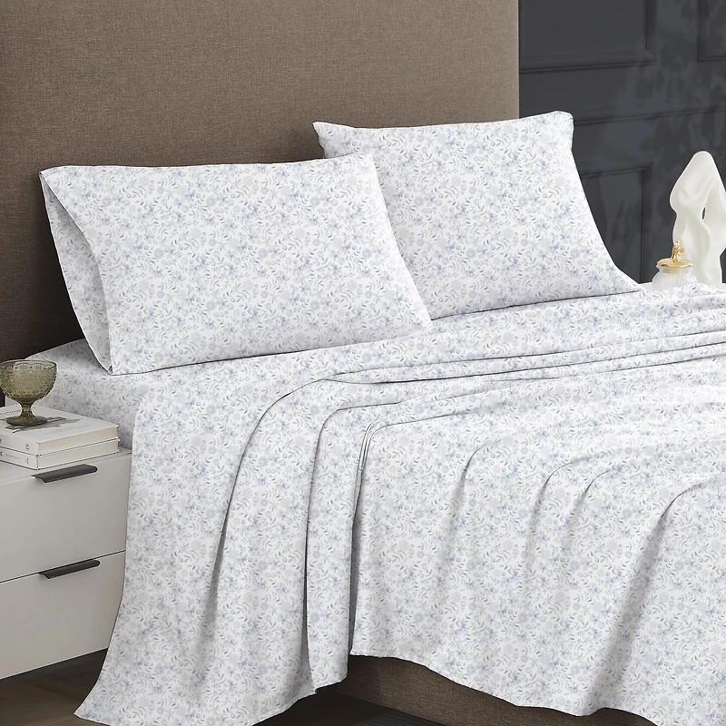 Ensemble de draps 100 % coton à contexture de 400 fils hometrends, satin de coton Taille : 1 place - Très grand