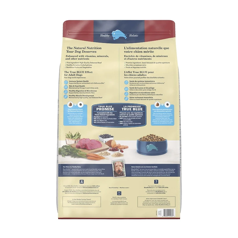Blue Buffalo Life Protection Formula Beef Natural Dry Dog Food for Adult Dogs, 9.9KG