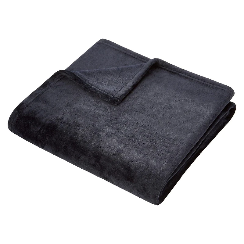 Jeté en velours somptueux HOMETRENDS 127 cm x 152 cm, microfibre