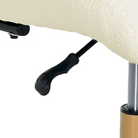 Chaise de bureau sans accoudoir Mainstays recouverte de tissu bouclé, crème Tissu bouclé doux