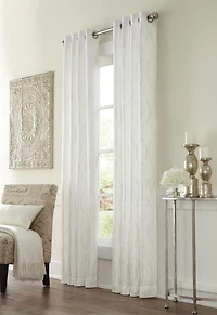 Ibiza Room Darkening Grommet Indoor Curtain 52" x 108" in White