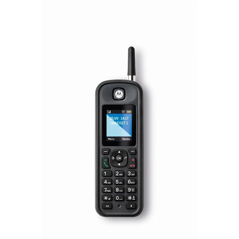 Téléphone sans fil extérieur Motorola O2 avec répondeur - Simple - Due Pack - Noir