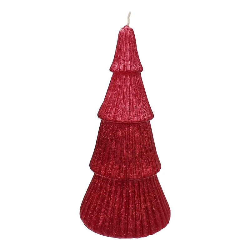 7.25" Metallic Christmas Tree Candle
