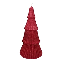 7.25" Metallic Christmas Tree Candle