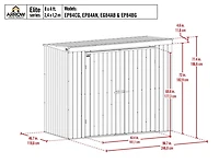 Abri de rangement en acier Arrow Elite, 8 x 4 pi, Galvalume
