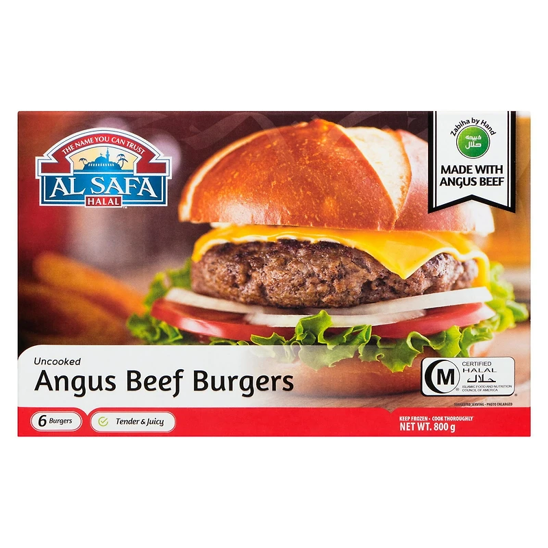 Burger au boeuf cru Angus d'Al Safa Halal 800g