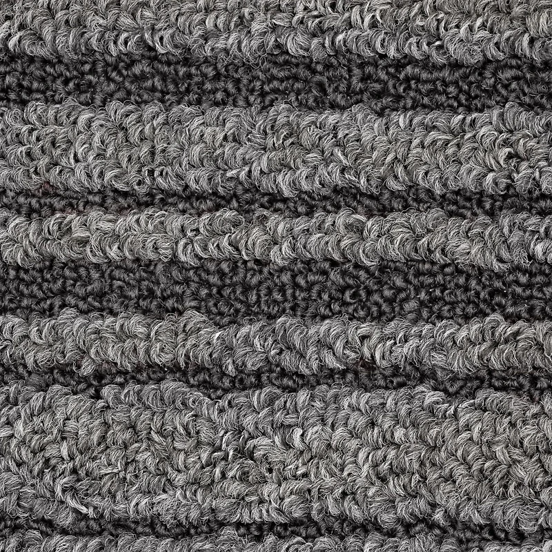 MAINSTAYS Tapis tuffeté absorbant en polypropylène de 36 x 48 po à rayures noires et grises.