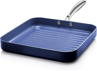 Poêle Carrée Antiadhésive Granitestone 10,5 po – Poêle en Aluminium Ultra Durable avec Poignée Qui Reste Froide