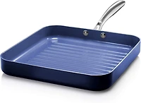 Granitestone 10.5” Nonstick Square Fry Pan – Ultra Durable Aluminum Skillet, Stay Cool Handle