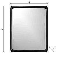 Miroir Harmony noir, 25x31"