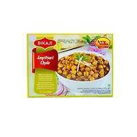 Bikaji Frozen Amritsari Chole Curry, 283g, Mildly Spicy Chickpeas with Green Chillies and Aromatic Spices Cooked with Onion and Tomatoes