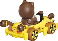 Tanooki Mario Bumble V de Mario Kart sous forme de véhicule Hot Wheels en métal moulé sous pression à l’échelle 1:64