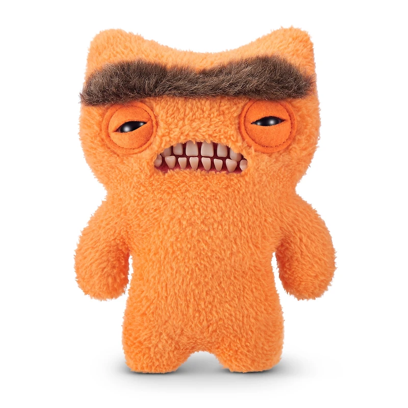 Fuggler Hairy Fuggs 9-inch Series 1 (Munch Munch - Mono - Orange) by ZURU, Funny Ugly Monster Plush Toy
