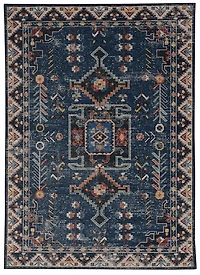 Larson 2' x 3' Washable Accent Rug, Teal and Ivory