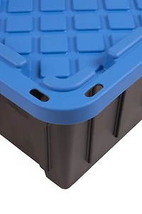Bac Robuste Ramtuff 45 litres noir et bleu Bac Ramtuff de 45 litres avec couvercle bleu