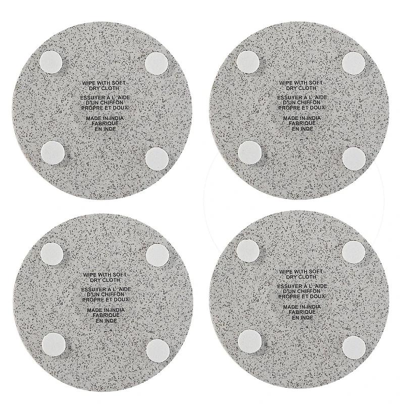 4PC Terrazzo Stone Round Coaster 4X4
