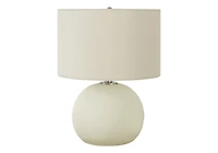 Monarch Specialties Lighting, 18"h, Table Lamp, Ivory / Cream Shade, Cream Ceramic, Contemporary