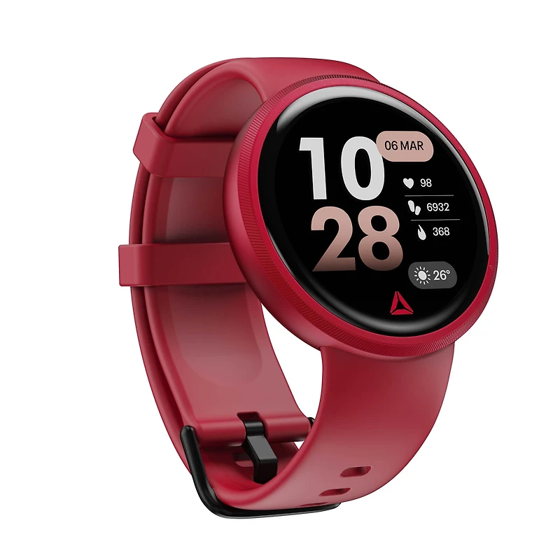 Reebok Stride DELTA Fitness Tracker Smartwatch for Men & Women, Bluetooth Calling, Heart Rate & SpO2 Monitor, 1.43” AMOLED Display, 80+ Sports Modes,10-Day Battery, IP68 Water Resistant, Android & iOS