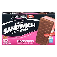 Chapman's Super Sandwich Neapolitan Ice Cream in a Box 12 x 120 ml