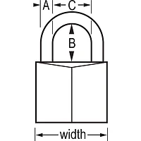 Master Lock 1-9/16” Covered Solid Body Padlock with 1-1/2” Shackle, 141DLF