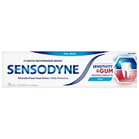 Dentifrice Sensodyne pour dents sensibles et saignement de gencives, dentifrice au fluorure, menthe, 75 mL Menthe, 75 mL