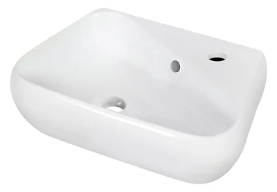 American Imaginations 18.75-in. W Above Counter White Bathroom Vessel Sink For Deck Mount Deck Mount Drilling AI-1768