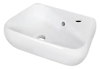 American Imaginations 18.75-in. W Above Counter White Bathroom Vessel Sink For Deck Mount Deck Mount Drilling AI-1768