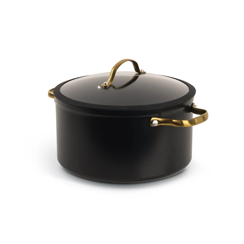 Thyme & Table 32-Piece Aluminum Cookware Set - Black