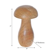 Mango Wood Decorative Mushroom Small