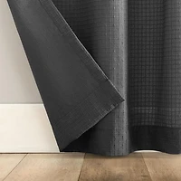 Mainstays 2-Pack Waffle semi-sheer Grommet Curtain Panel Pair, 2 panels