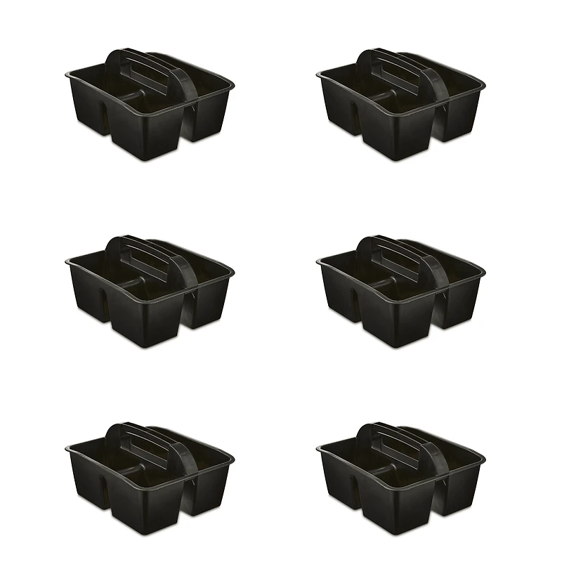 Petit Caddie en Plastique Storex, Organisateur de Bureau pour Loisirs Créatifs, Rectangulaire, 8.75’’ x 7.67’’ x 4.44’’, Noir STOREX PETIT CADDIE NOIR