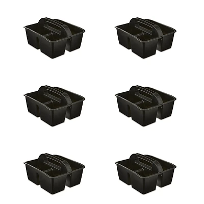 Petit Caddie en Plastique Storex, Organisateur de Bureau pour Loisirs Créatifs, Rectangulaire, 8.75’’ x 7.67’’ x 4.44’’, Noir STOREX PETIT CADDIE NOIR