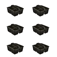 Petit Caddie en Plastique Storex, Organisateur de Bureau pour Loisirs Créatifs, Rectangulaire, 8.75’’ x 7.67’’ x 4.44’’, Noir STOREX PETIT CADDIE NOIR