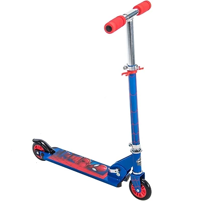 Marvel Spider-Man 2-Wheel Boys’ Inline Folding Aluminum Scooter, by Huffy