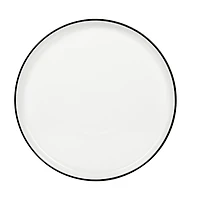 Mainstays Black rim 12-Piece Stoneware Dinnerware Set