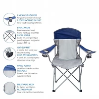 Chaise filet confort Ozark Trail, capacité maximale de 102 kg (225 lbs), Couleur Bleu taille : 32,1 po de largeur x 20,5 po de profondeur x 38 po de hauteur