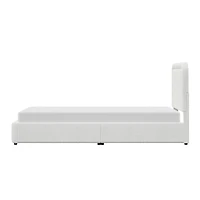 Better Homes & Gardens Juliet King Boucle Platform Bed, Ivory