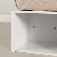 South Shore Flexible Queen Storage Platform Bed with Baskets, in Pure White